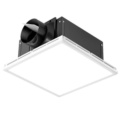 1.5-Sones 80-CFM Black Decorative Lighted Bathroom Ventilator fan