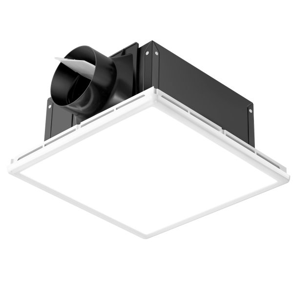 1.5-Sones 80-CFM Black Decorative Lighted Bathroom Ventilator fan