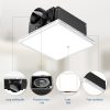 1.5-Sones 80-CFM Black Decorative Lighted Bathroom Ventilator fan