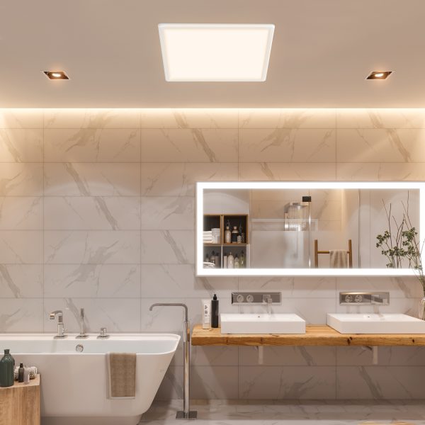 1.5-Sones 80-CFM Black Decorative Lighted Bathroom Ventilator fan