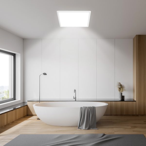 1.5-Sones 80-CFM Black Decorative Lighted Bathroom Ventilator fan