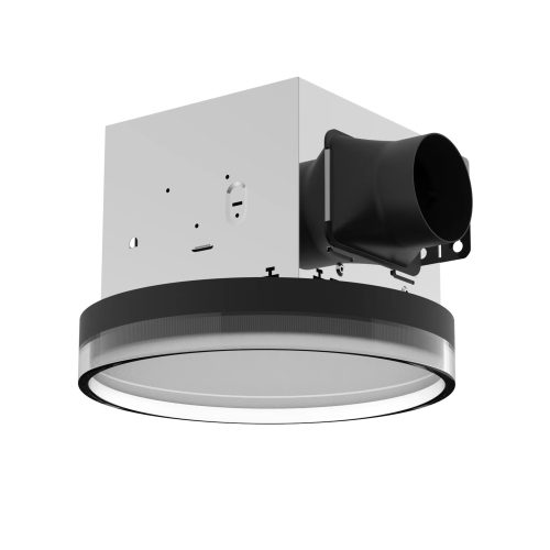 1.5-Sones 80-CFM Black Decorative Lighted Bathroom ventilator fan