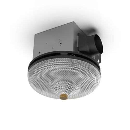 1.5-Sones 80-CFM Black Decorative Lighted Bathroom ventilator fan