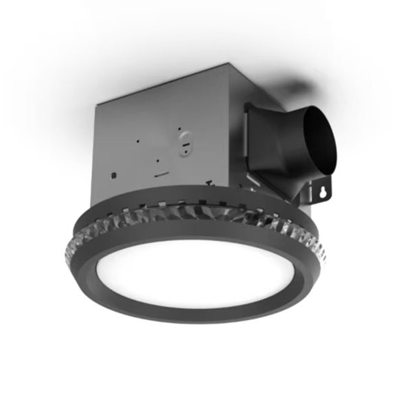 1.5-Sones 80-CFM Black Decorative Lighted Bathroom ventilator fan